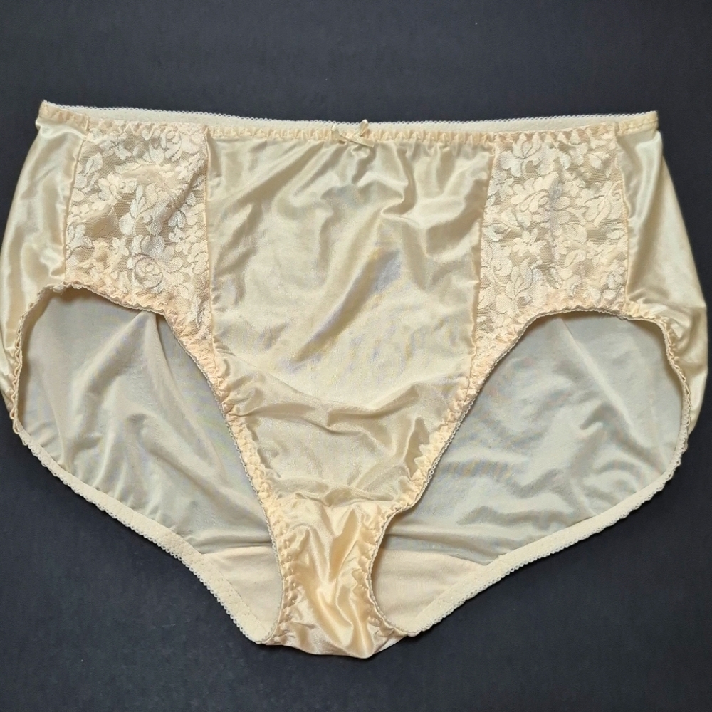 Vintage Bali Nylon Lace High Waist Granny Panties 15763 3XL